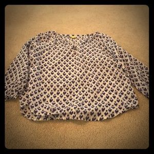 Roberta Roller Rabbit Purple and White Ikat Top